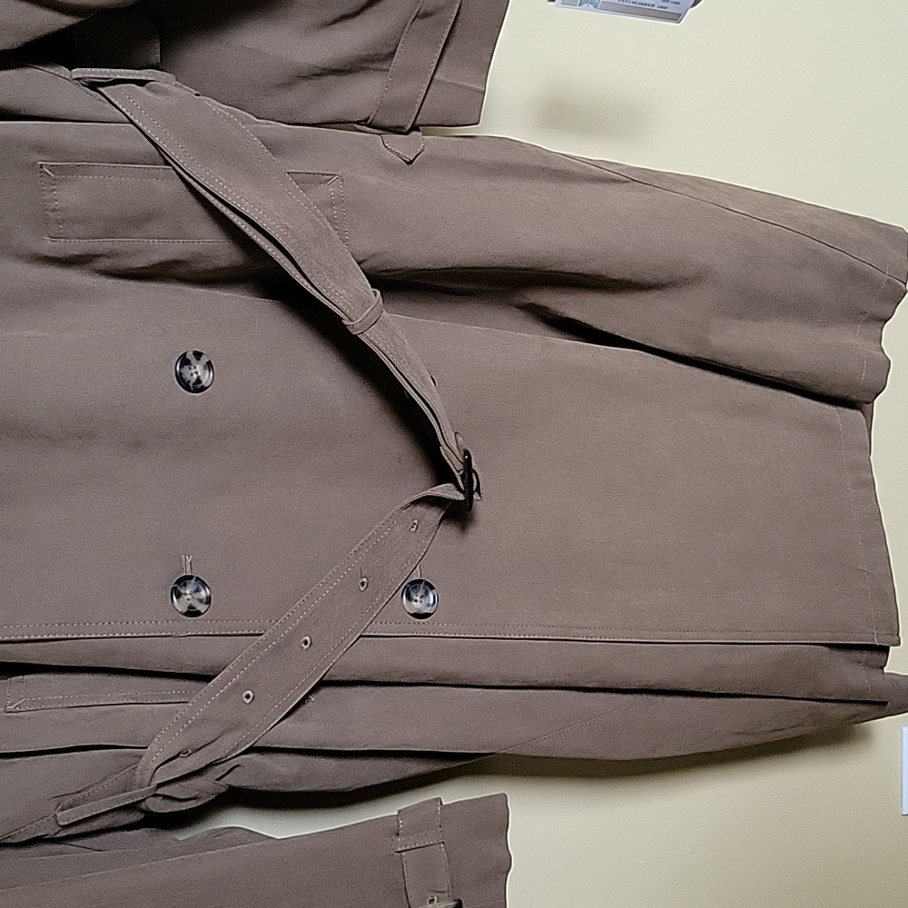 NWT London Fog Brown Double-Breasted Trench Coat - Picture 6 of 16